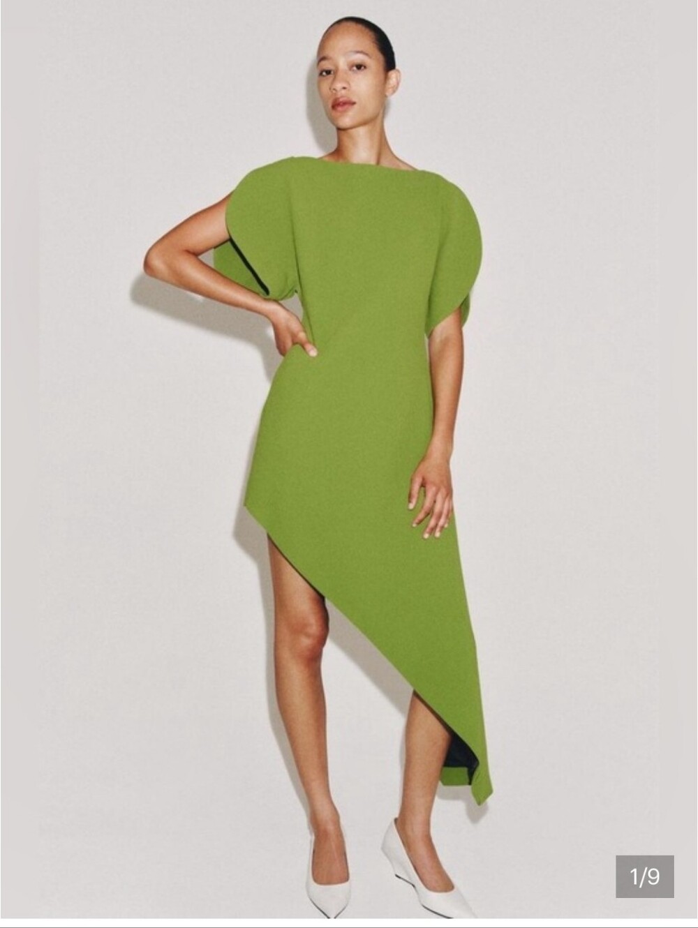 Zara Green Asymmetric Dress